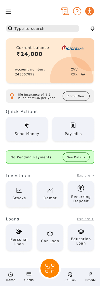 Home with No Pending Payments banner