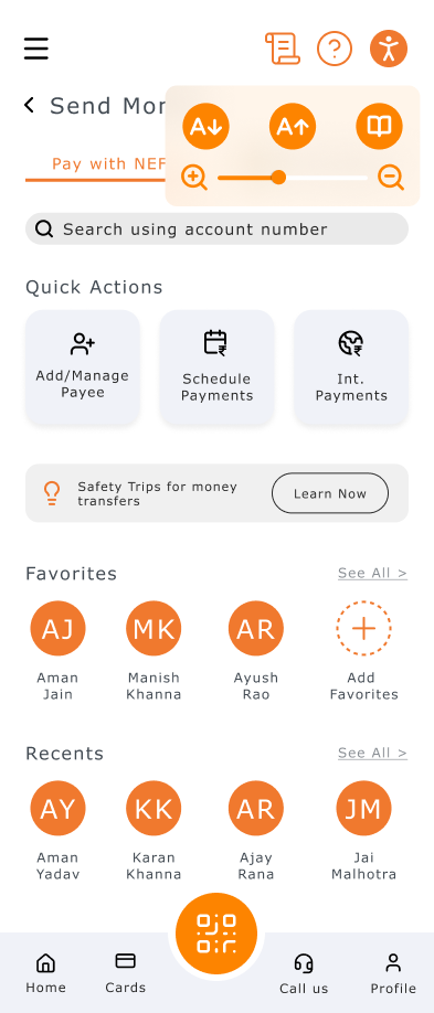 Accessibility toolbar open